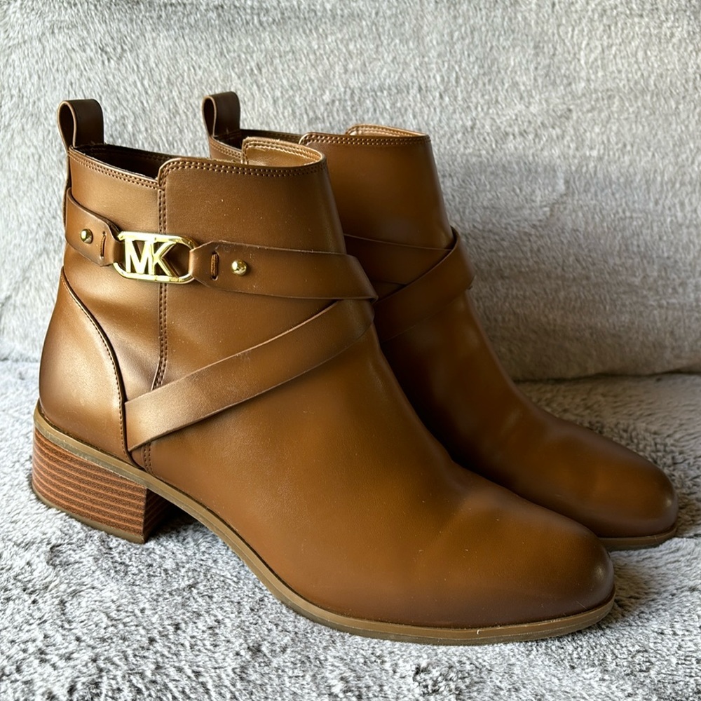 Tan Leather Michael Kors Booties